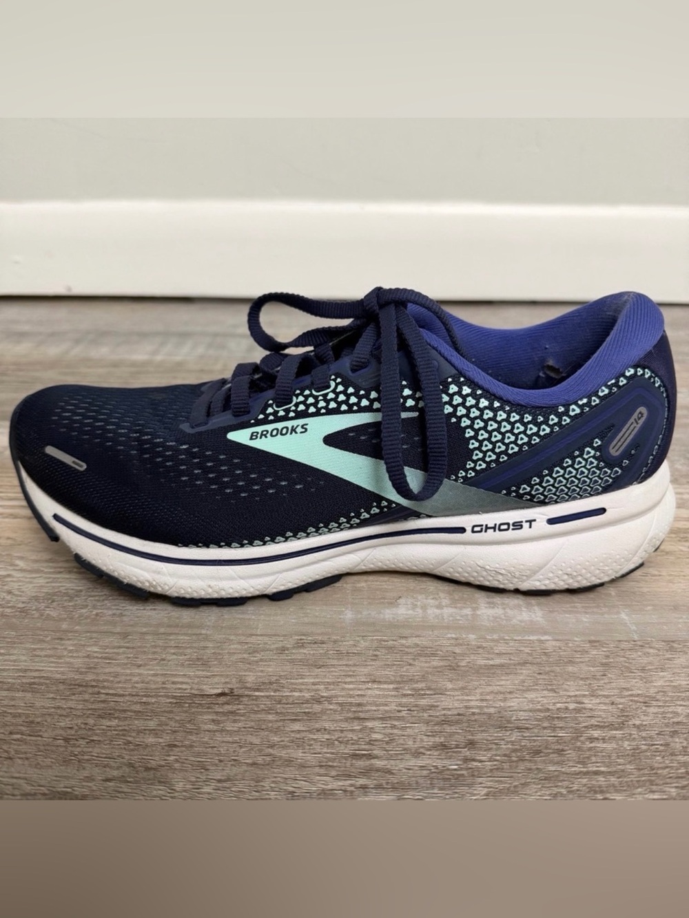 Brooks Ghost 14 Women's Navy & Teal Running Shoes-size 8.5